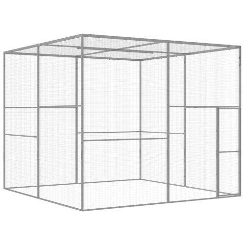 Kattenkooi 3x3x2,5 m gegalvaniseerd staal