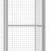Kattenkooi 3x3x2,5 m gegalvaniseerd staal